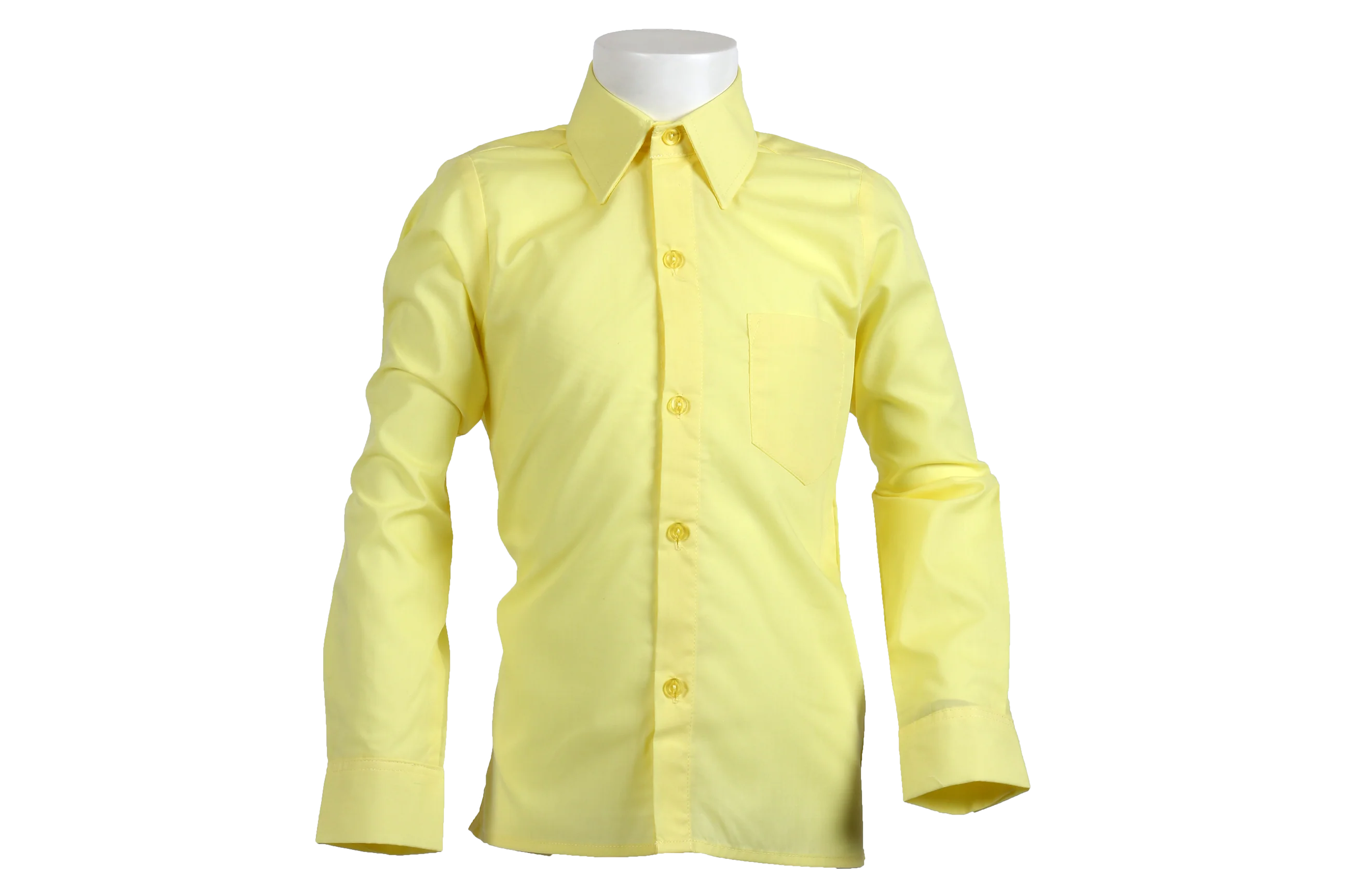 Longsleeve Raised Collar Shirt - Lemon