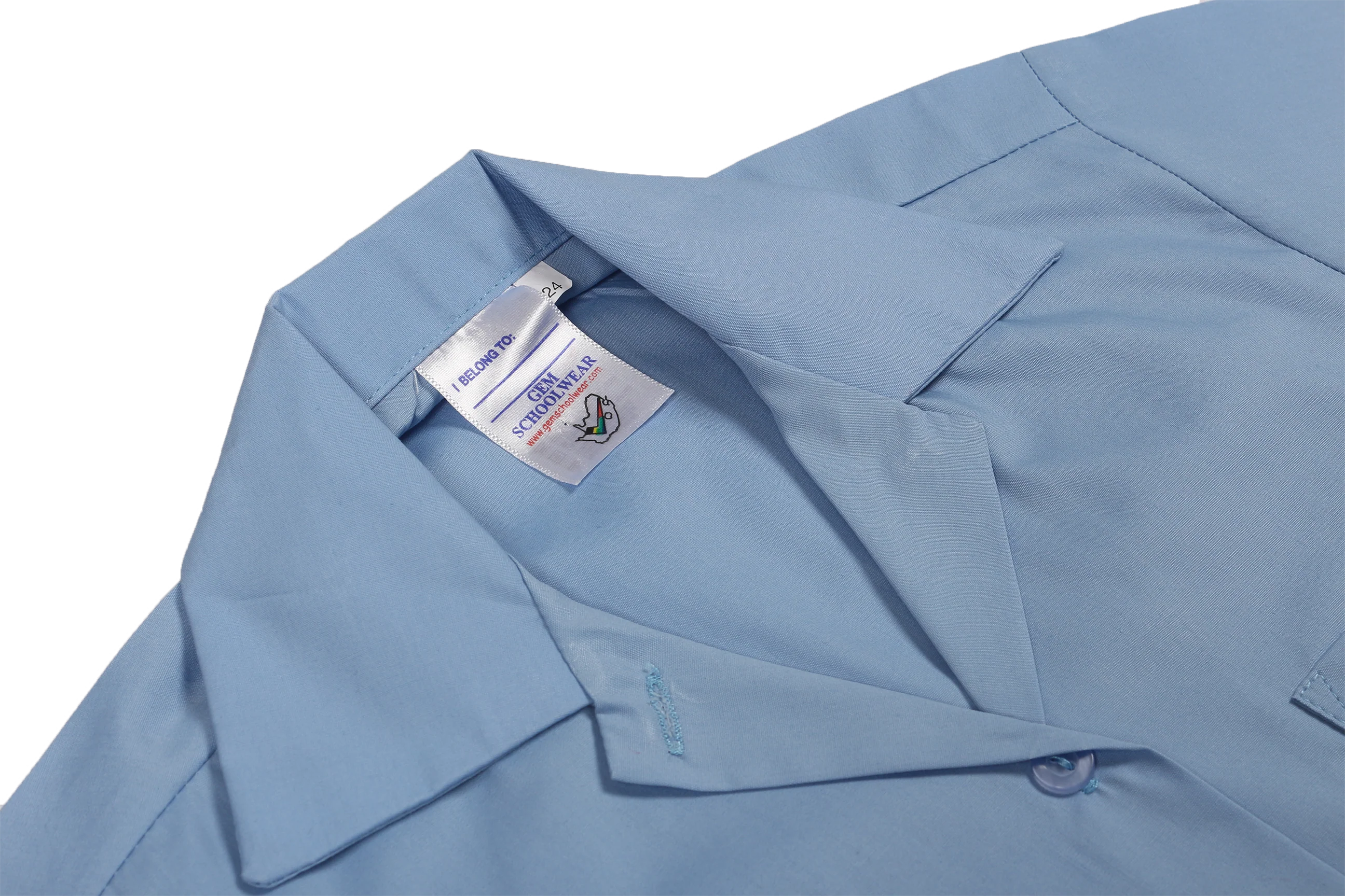 Shortsleeve Gladneck Blouse - Blue - Image 3