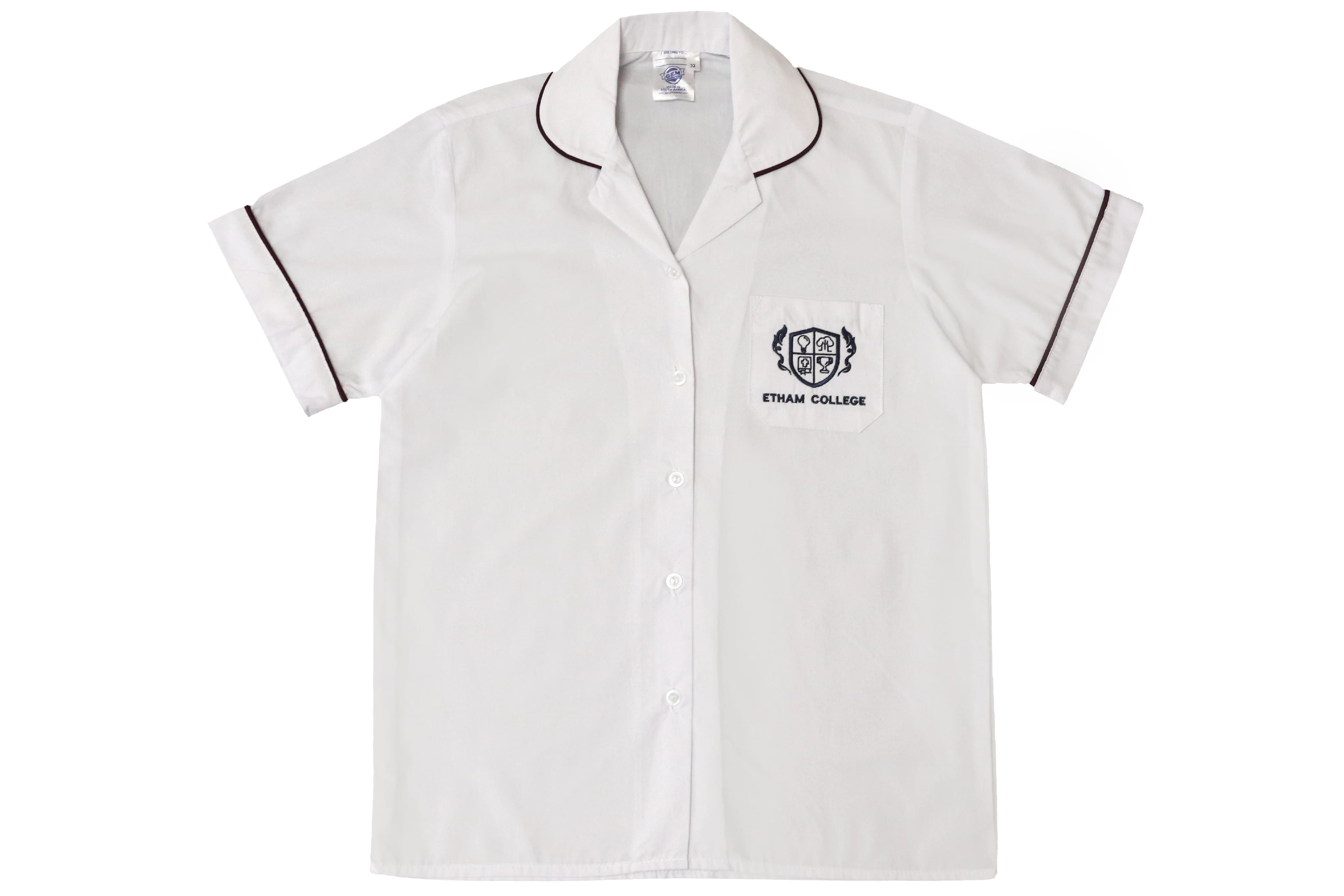 Shortsleeve Roundneck Blouse Emb - Etham