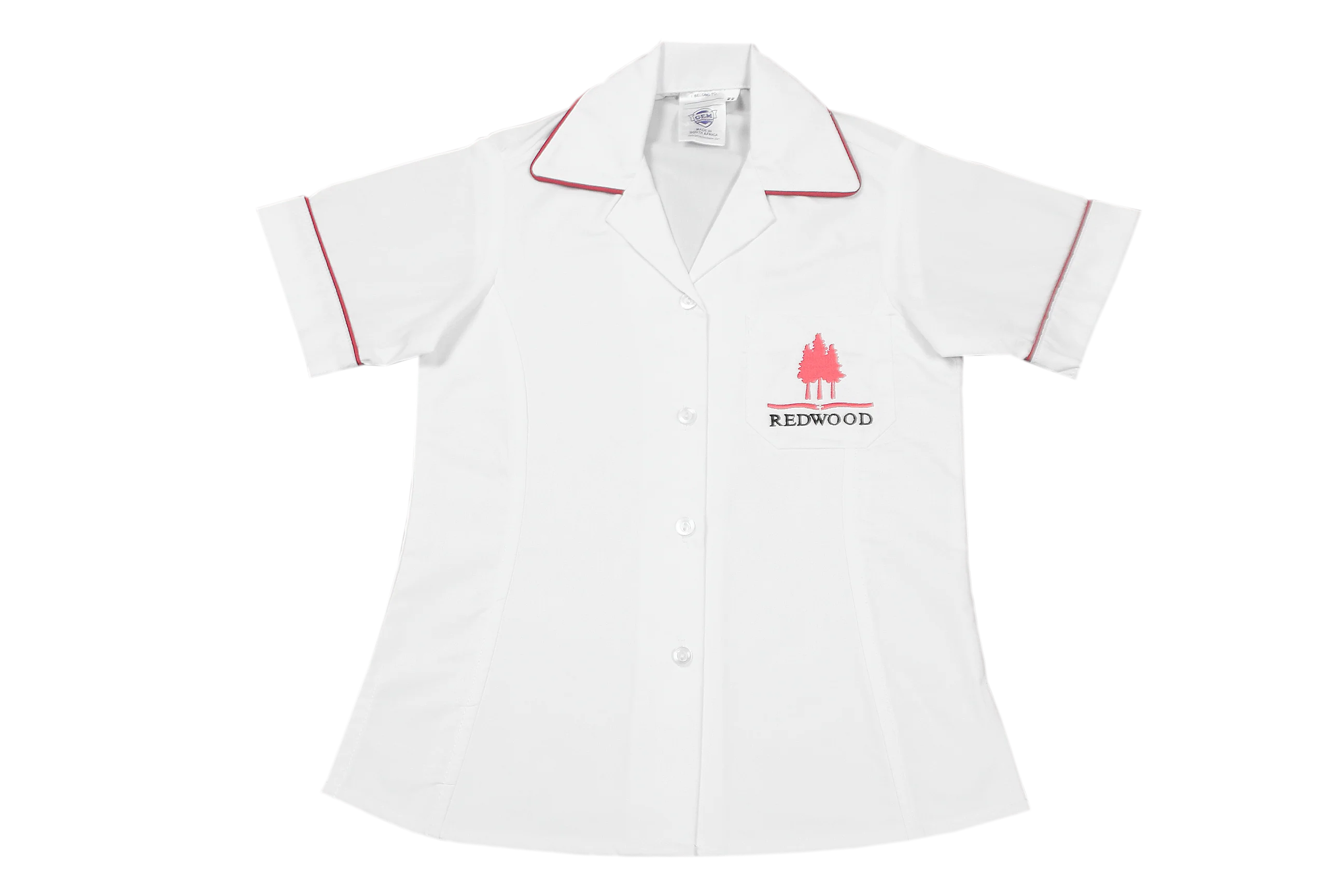 Shortsleeve Roundneck Blouse Emb - Redwood College