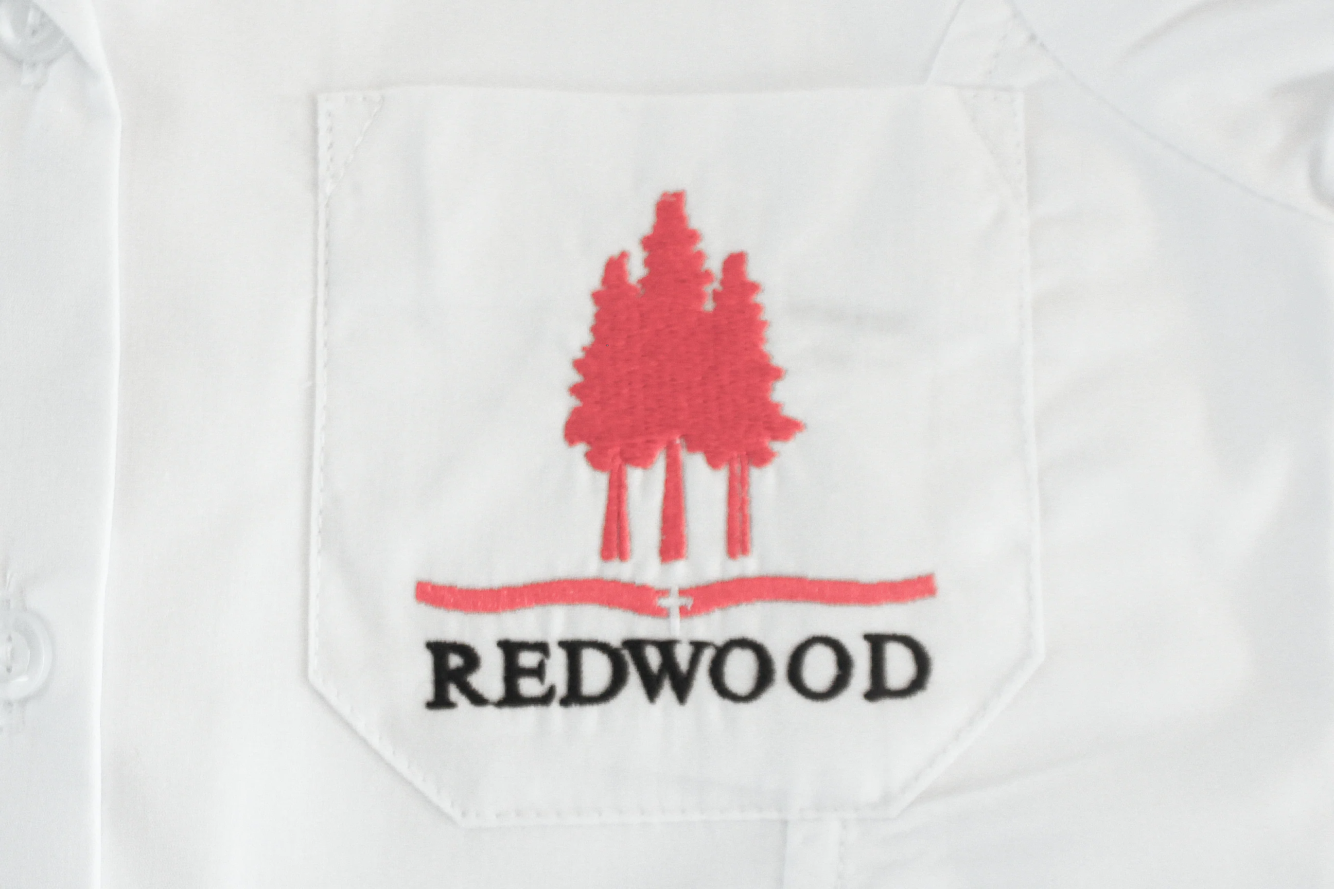 Shortsleeve Roundneck Blouse Emb - Redwood College - Image 2