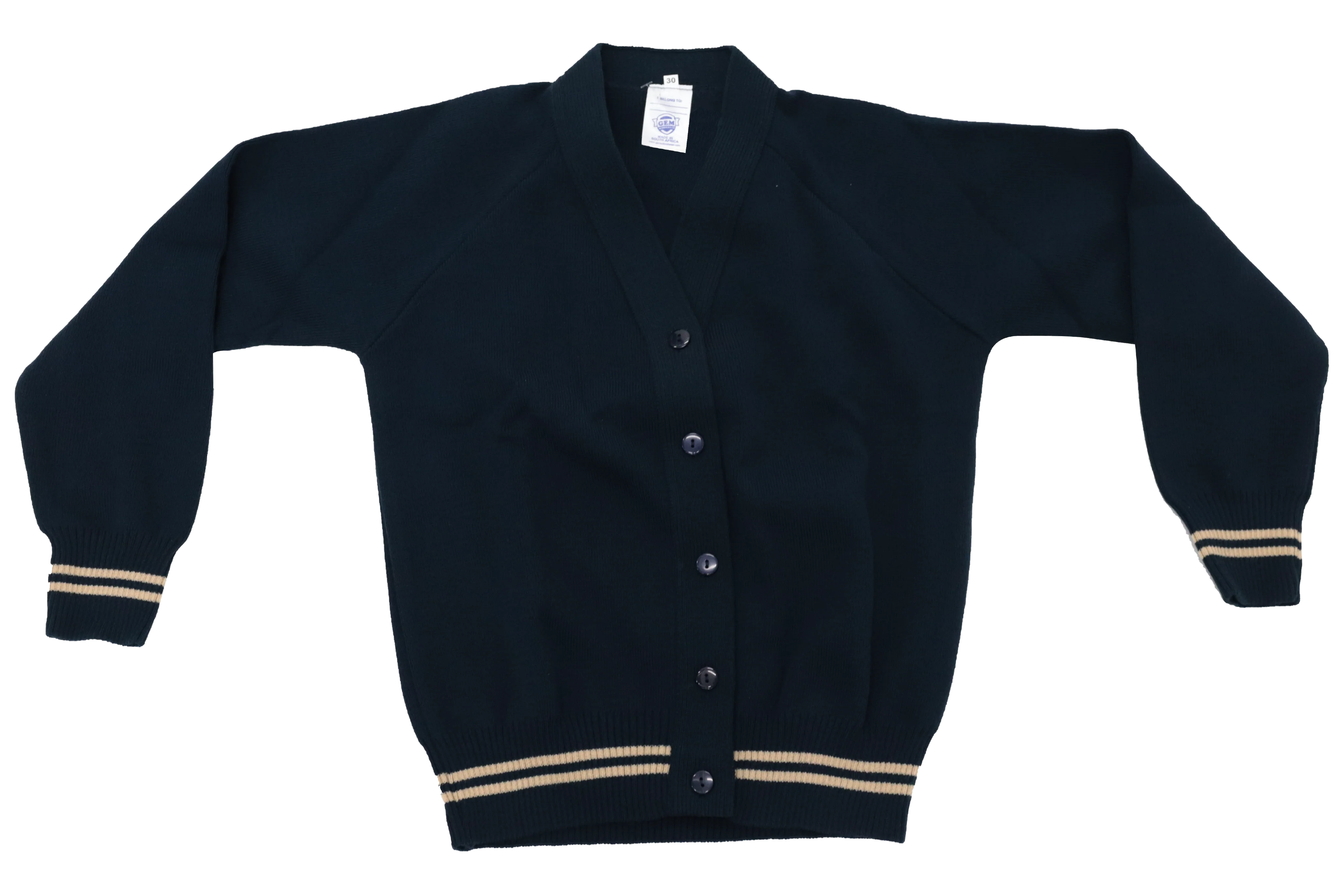 Striped Plain Cardigan - Isiviyo
